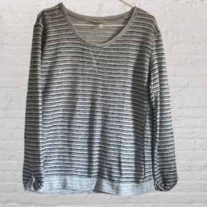 BOBBI BROOKS STRIPED KNIT SWEATSHIRT